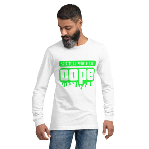 "Spiritual People" Unisex Long Sleeve Tee (Solid) | Lime