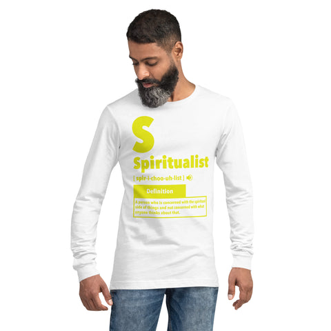 "Spiritualist" Unisex Long Sleeve Tee (Solid) | Yellow