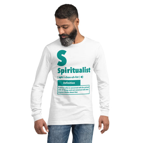 "Spiritualist" Unisex Long Sleeve Tee (Solid) | Teal