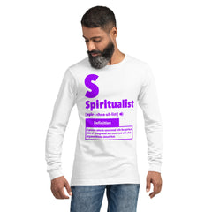 "Spiritualist" Unisex Long Sleeve Tee (Solid) | Galaxy Purple