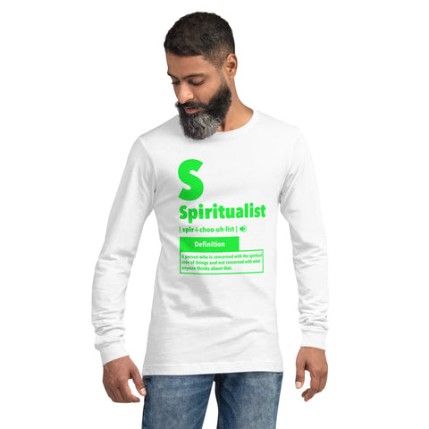 "Spiritualist" Unisex Long Sleeve Tee (Solid) | Lime