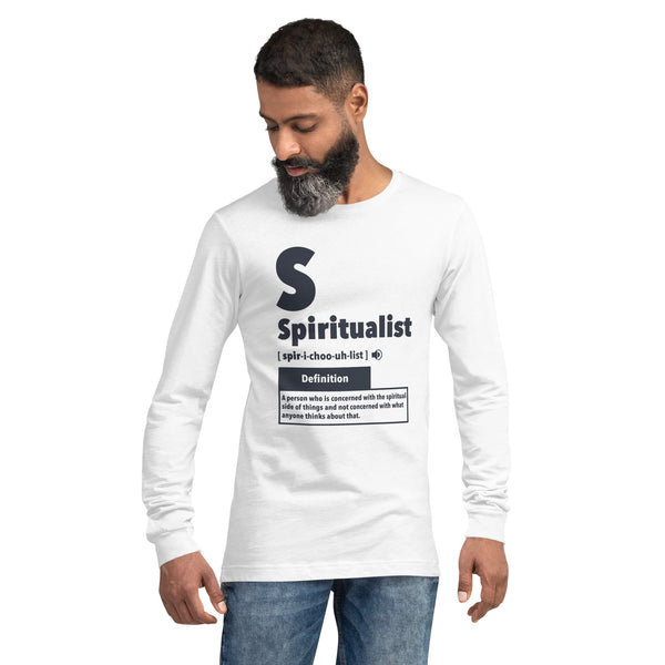 "Spiritualist" Unisex Long Sleeve Tee (Solid) | Gray