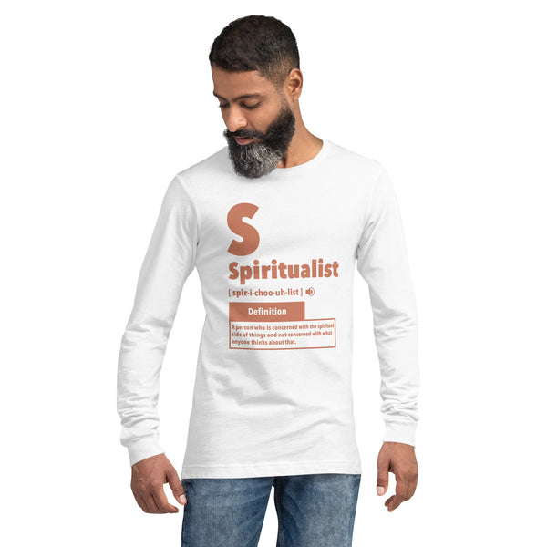 "Spiritualist" Unisex Long Sleeve Tee (Solid) | Beige