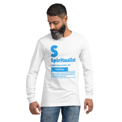 "Spiritualist" Unisex Long Sleeve Tee (Solid) | Baby Blue