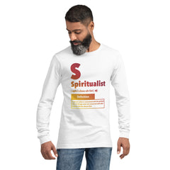 "Spiritualist" Unisex Long Sleeve Tee (Gradient) | Yellow/Peach