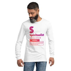 "Spiritualist" Unisex Long Sleeve Tee (Gradient) | Pink/Purple