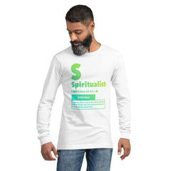 "Spiritualist" Unisex Long Sleeve Tee (Gradient) | Cyan/Yellow