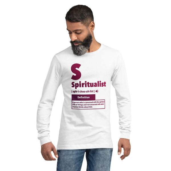 "Spiritualist" Unisex Long Sleeve Tee (Gradient) | Berry