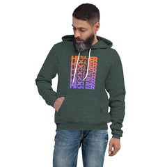 "Higher" Unisex Hoodie (Black) | Orange/Purple