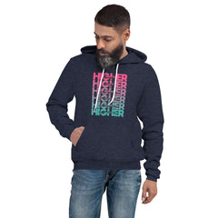 "Higher" Unisex Hoodie (Black) | Pink/Turquoise