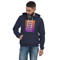 "Higher" Unisex Hoodie (White) | Orange/Purple