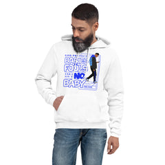 "God Protects Fools" Unisex Hoodie (Man Version) | Blue