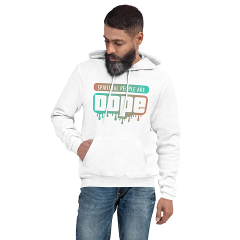 "Spiritual People" Unisex Hoodie (Gradient) | Tan/Teal