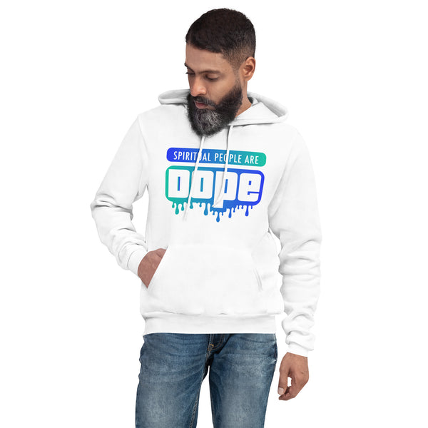 "Spiritual People" Unisex Hoodie (Gradient) | Dark Blue/Cyan