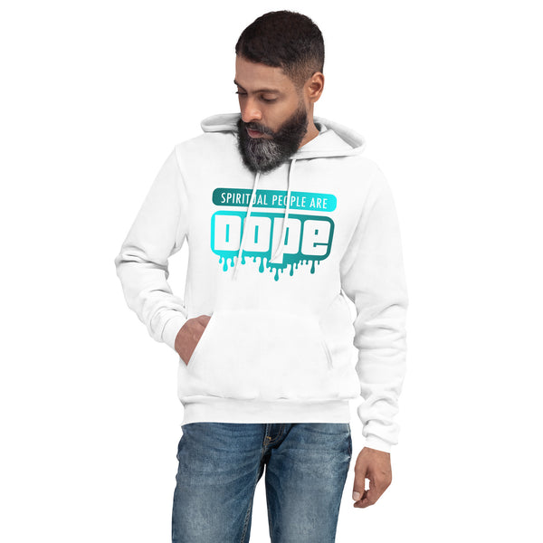 "Spiritual People" Unisex Hoodie (Gradient) | Cyan/Turquoise