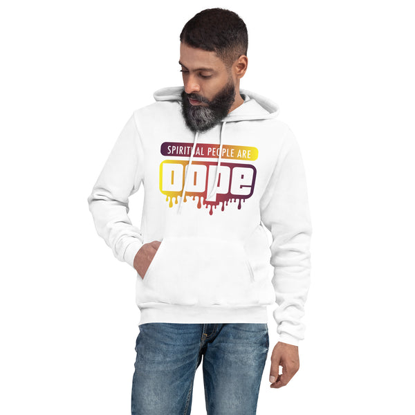 "Spiritual People" Unisex Hoodie (Gradient) | Burgundy/Yellow