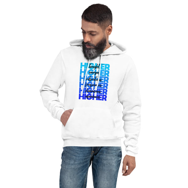 "Higher" Unisex Hoodie (Black) | Blue