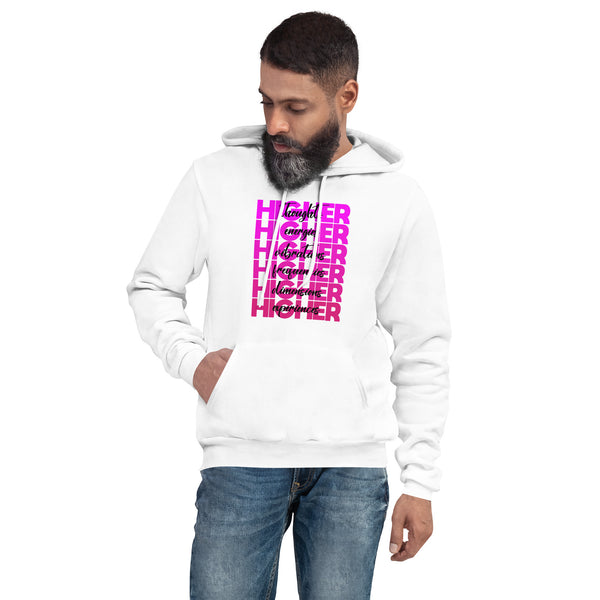 "Higher" Unisex Hoodie (Black) | Pink