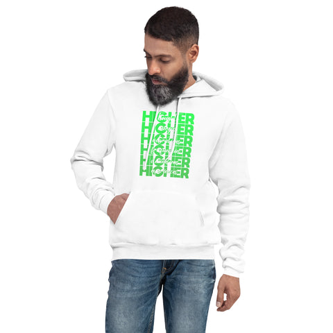 "Higher" Unisex Hoodie (White) | Green