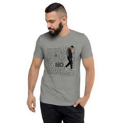 "God Protects Fools" Unisex T-Shirt (Man Version) | Gray