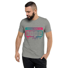 "Spiritual People" Unisex T-Shirt (Gradient) | Teal/Pink