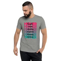 "Higher" Unisex T-Shirt (Black) | Pink/Turquoise