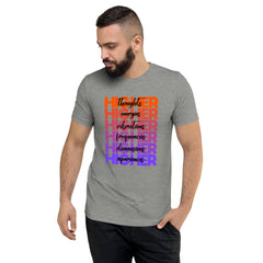 "Higher" Unisex T-Shirt (Black) | Orange/Purple