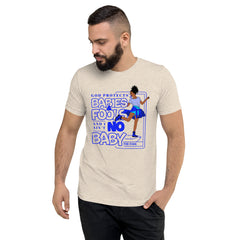 "God Protects Fools" Unisex T-Shirt (Woman Version) | Blue