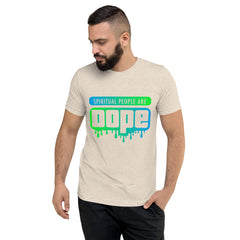 "Spiritual People" Unisex T-Shirt (Gradient) | Lime/Teal