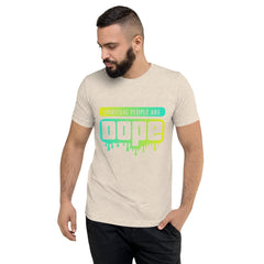 "Spiritual People" Unisex T-Shirt (Gradient) | Lemon/Cyan