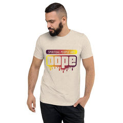 "Spiritual People" Unisex T-Shirt (Gradient) | Burgundy/Yellow