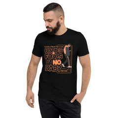 "God Protects Fools" Unisex T-Shirt (Man Version) | Orange