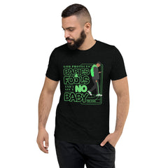 "God Protects Fools" Unisex T-Shirt (Man Version) | Green