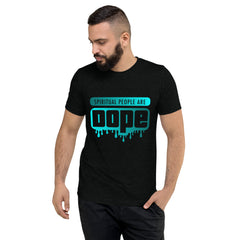 "Spiritual People" Unisex T-Shirt (Gradient) | Cyan/Turquoise