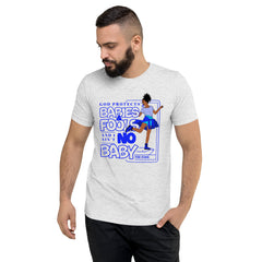 "God Protects Fools" Unisex T-Shirt (Woman Version) | Blue