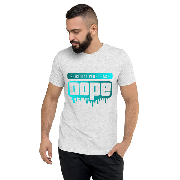 "Spiritual People" Unisex T-Shirt (Gradient) | Cyan/Turquoise