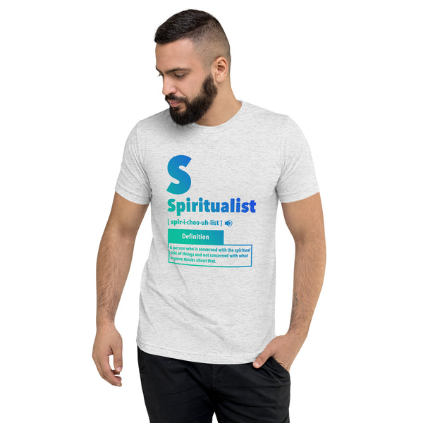 "Spiritualist" Unisex T-Shirt (Gradient) | Cyan/Blue