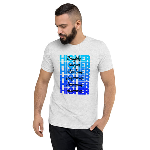 "Higher" Unisex T-Shirt (Black) | Blue