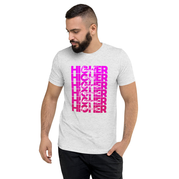 "Higher" Unisex T-Shirt (White) | Pink