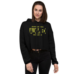 "Aligned" Women’s Crop Hoodie (No Talking Version) | Solar Plexus Chakra