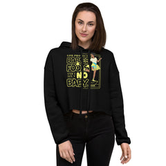 "God Protects Fools" Crop Hoodie (Woman Version) | Yellow