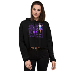 "God Protects Fools" Crop Hoodie (Woman Version) | Purple