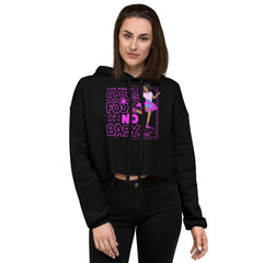 "God Protects Fools" Crop Hoodie (Woman Version) | Pink