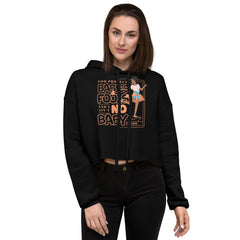 "God Protects Fools" Crop Hoodie (Woman Version) | Peach