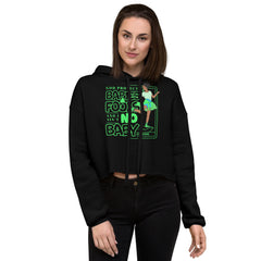 "God Protects Fools" Crop Hoodie (Woman Version) | Lime