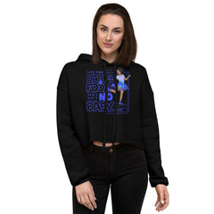 "God Protects Fools" Crop Hoodie (Woman Version) | Blue