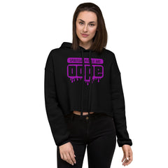 "Spiritual People" Crop Hoodie (Solid) | Electric Purple