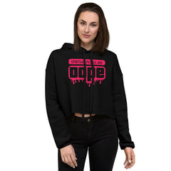 "Spiritual People" Crop Hoodie (Solid) | Pink