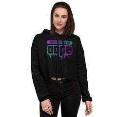 "Spiritual People" Crop Hoodie (Gradient) | Teal/Purple