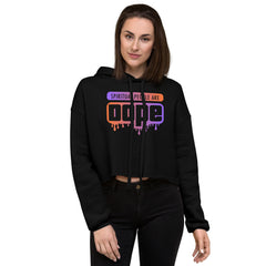 "Spiritual People" Crop Hoodie (Gradient) | Orange/Purple